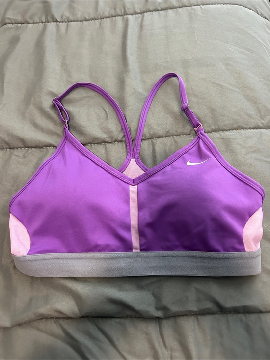 Nike Other - Nike Purple & Light Pink Racerback Sports Bra with Gray Band